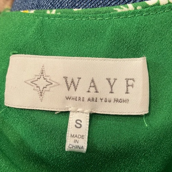 Wayf Green Floral Wraparound Dainty Ruffled Blouse - Picture 6 of 8